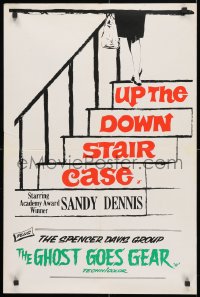 4p358 UP THE DOWN STAIRCASE/GHOST GOES GEAR English double crown 1960s staircase art!