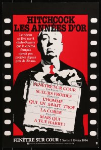 4p133 HITCHCOCK LES ANNEES D'OR French 16x24 1984 cool image of Alfred Hitchcock with clapboard!