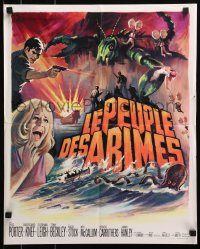 4p136 LOST CONTINENT French 18x22 1968 Hammer, great sci-fi action art of sexy girl in peril!