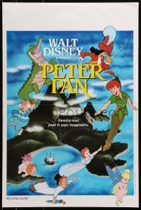 4p143 PETER PAN French 16x24 R1970s Walt Disney animated cartoon fantasy classic!