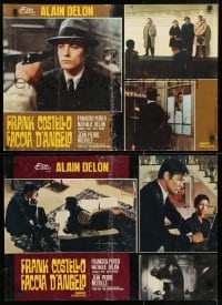 4p399 LE SAMOURAI group of 2 Italian 18x27 pbustas 1968 Melville film noir classic, Alain Delon!