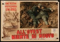 4p420 ALL QUIET ON THE WESTERN FRONT Italian 13x19 pbusta 1950 Lew Ayres silnces man!