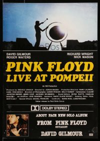 4p428 PINK FLOYD Italian 14x20 pbusta R1984 an explosive rock & roll cinema concert in Pompeii!