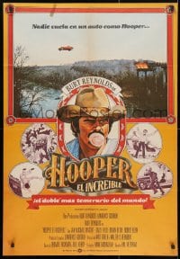 4p572 HOOPER Spanish 1978 great portrait of stunt man Burt Reynolds car jumping ravine!