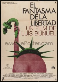 4p607 PHANTOM OF LIBERTY Spanish 1975 Luis Bunuel, Brialy, completely different wacky art!