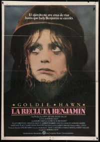 4p610 PRIVATE BENJAMIN Spanish 1981 funny image of depressed soldier Goldie Hawn!