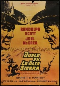4p615 RIDE THE HIGH COUNTRY Spanish 1962 Randolph Scott & Joel McCrea have a showdown in High Sierra!