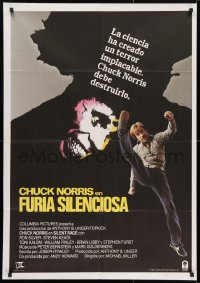 4p622 SILENT RAGE Spanish 1982 science created him, now Chuck Norris must destroy him!