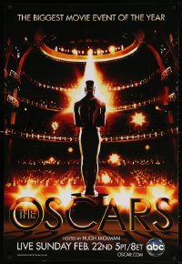 4r509 81ST ANNUAL ACADEMY AWARDS 1sh 2009 art of the Oscar statuette in front of huge audience