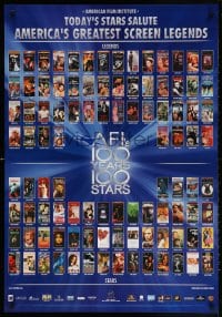 4r071 AFI'S 100 YEARS 100 STARS 27x39 video poster 1999 classic posters w/Gilda, Casablanca & more