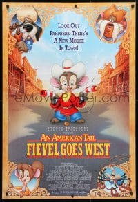 4r519 AMERICAN TAIL: FIEVEL GOES WEST 1sh 1991 animated western, there's a new mouse in town!