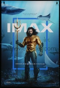 4r525 AQUAMAN IMAX DS 1sh 2018 DC, Jason Mamoa in title role with great white sharks and more!