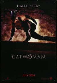 4r580 CATWOMAN teaser DS 1sh 2004 great image of sexy Halle Berry in mask!