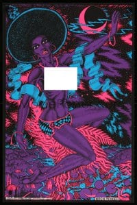4r163 MOON PRINCESS 22x34 commercial poster 1973 blacklight fantasy art of a sexy woman by Lykes!