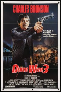 4r616 DEATH WISH 3 1sh 1985 art of Charles Bronson bringing justice to the streets!