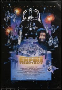 4r633 EMPIRE STRIKES BACK style C advance DS 1sh R1997 George Lucas, cool montage art by Drew Struzan!