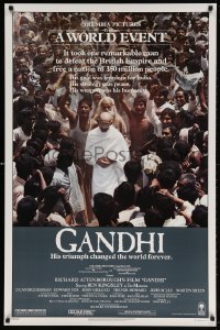 4r662 GANDHI 1sh 1982 Ben Kingsley as The Mahatma, directed by Richard Attenborough!