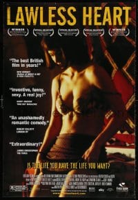 4r743 LAWLESS HEART 1sh 2002 Tom Hollander, Bill Nighy, sexy image of Clementine Celarie!