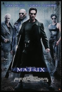 4r078 MATRIX 27x40 video poster 1999 Keanu Reeves, Carrie-Anne Moss, Laurence Fishburne, Wachowskis