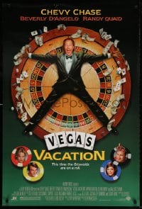 4r796 NATIONAL LAMPOON'S VEGAS VACATION DS 1sh 1997 great image of Chevy Chase on roulette wheel!