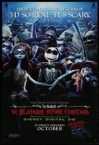 4r800 NIGHTMARE BEFORE CHRISTMAS advance DS 1sh R2006 Tim Burton, Disney, cast in theater!