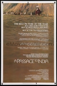 4r815 PASSAGE TO INDIA 1sh 1984 David Lean, Alec Guinness, cool desert caravan image!