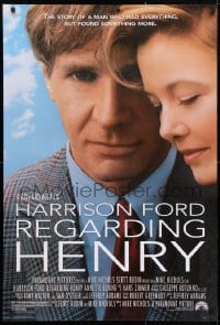 4r854 REGARDING HENRY 1sh 1991 Harrison Ford, Annette Benning, directed by Mike Nichols!