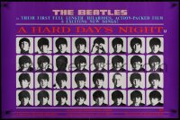 4r154 HARD DAY'S NIGHT 24x35 commercial poster 1990s The Beatles in their first film!