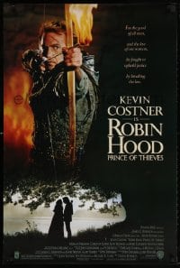 4r865 ROBIN HOOD PRINCE OF THIEVES DS 1sh 1991 cool image of Kevin Costner, for the good of all men!