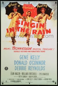 4r892 SINGIN' IN THE RAIN DS 1sh R2000 Gene Kelly, Donald O'Connor, Debbie Reynolds, classic!