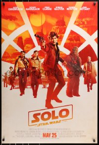 4r895 SOLO advance DS 1sh 2018 A Star Wars Story, Ron Howard, Ehrenreich, top cast, Chewbacca!