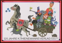 4r187 125 JAHRE K. THIENEMANNS VERLAG 2-sided 17x23 German stage poster 1974 art of a horse!
