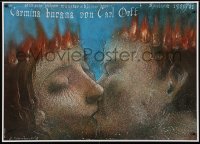 4r192 CARMINA BURANA 24x33 German stage poster 1980 romantic fire-head art by Jerzy Czerniawski!