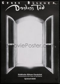 4r195 DANTONS TOD 23x33 German stage poster 1982 art of an open window by Jerzy Czerniawski!