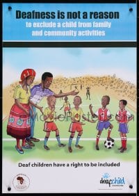 4r267 DEAFNESS IS NOT A REASON 17x23 Ugandan special poster 2000s they have right to be included!