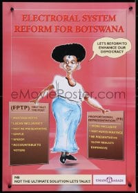 4r275 ELECTORAL SYSTEM REFORM FOR BOTSWANA 17x23 Botswanan poster 1990s reform our democracy!