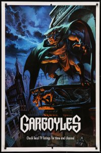 4r060 GARGOYLES tv poster 1994 Disney, striking fantasy cartoon artwork of Goliath!