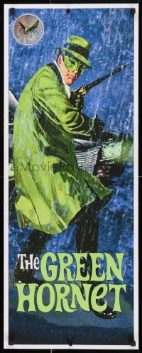 4r045 GREEN HORNET 14x36 art print 2007 great masked hero art of him in the rain by David Vaughn!