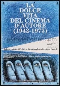 4r352 LA DOLCE VITA DEL CINEMA D'AUTORE 27x39 Italian special poster 1999 art by Pirro Cuniberti!