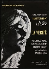 4r353 LA VERITE 17x23 French special poster R1996 super sexy Brigitte Bardot, Henri-Georges Clouzot!
