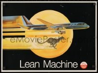 4r357 LEAN MACHINE 17x23 special poster 1980s Boeing 757 flying by a cheetah, Wip the weight!