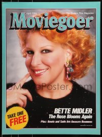 4r375 MOVIEGOER 22x30 special poster April 1986 great image of Bette Midler by Larry Williams!