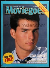 4r377 MOVIEGOER 22x30 special poster December 1985 great close-up of Tom Cruise by Blake Little!
