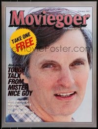 4r373 MOVIEGOER 22x29 special poster February 1982 great close-up image of smiling Alan Alda!