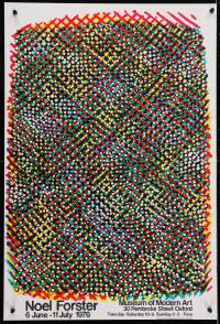 4r107 NOEL FORSTER 20x30 English museum/art exhibition 1976 colorful pattern art by the artist!