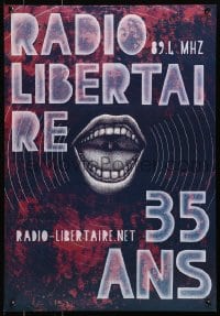4r411 RADIO LIBERTAIRE 35 ANS 17x25 French special poster 2016 radio station promotion, wild art!