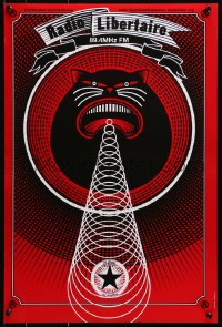 4r409 RADIO LIBERTAIRE 16x24 French special poster 2000s cool radio station promotion, wild art!