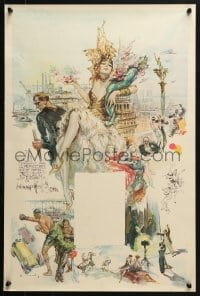 4r421 ROARING TWENTIES 17x25 German special poster 1920s fabulous art of sights and sounds!