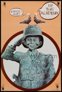 4r465 UP THE ACADEMY 19x28 special poster 1980 MAD Magazine, cool statue art of Alfred E. Newman!
