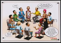 4r468 URAIA 17x23 Kenyan special poster 1990s cool art of group talking about a new constitution!